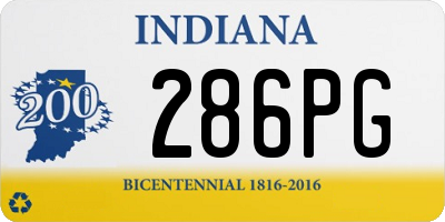 IN license plate 286PG