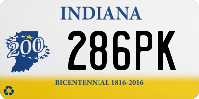 IN license plate 286PK