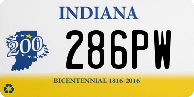 IN license plate 286PW