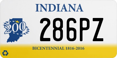 IN license plate 286PZ