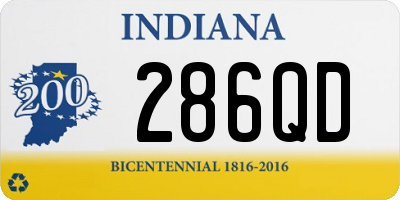 IN license plate 286QD