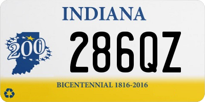 IN license plate 286QZ