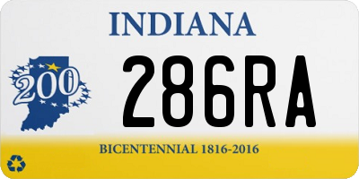 IN license plate 286RA