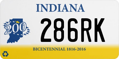 IN license plate 286RK