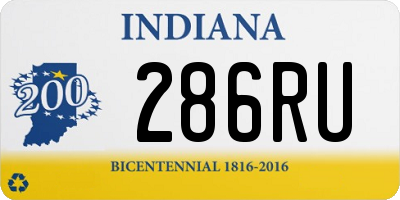 IN license plate 286RU