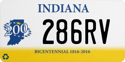 IN license plate 286RV