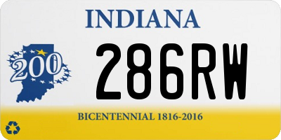 IN license plate 286RW