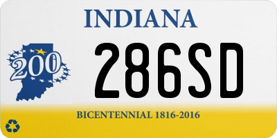 IN license plate 286SD