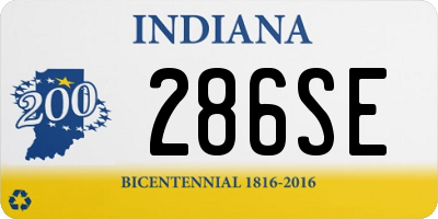 IN license plate 286SE