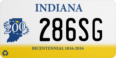 IN license plate 286SG