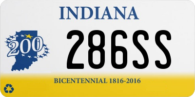 IN license plate 286SS