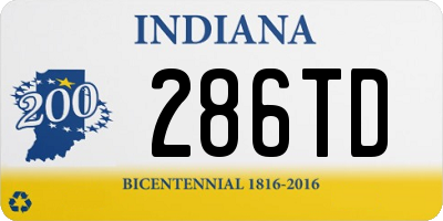 IN license plate 286TD