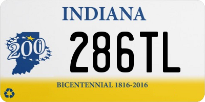 IN license plate 286TL