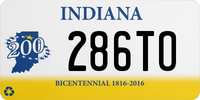 IN license plate 286TO