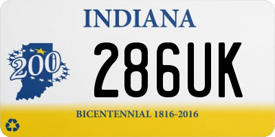 IN license plate 286UK