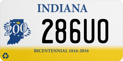 IN license plate 286UO