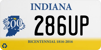 IN license plate 286UP