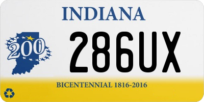 IN license plate 286UX