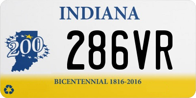 IN license plate 286VR