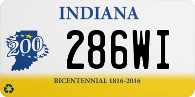 IN license plate 286WI
