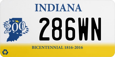 IN license plate 286WN