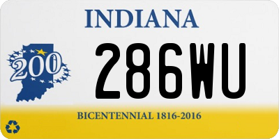 IN license plate 286WU