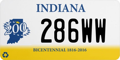 IN license plate 286WW