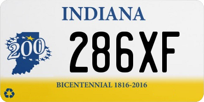 IN license plate 286XF