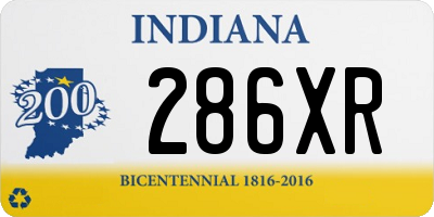 IN license plate 286XR