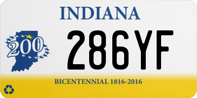 IN license plate 286YF