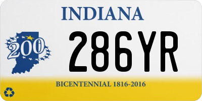 IN license plate 286YR