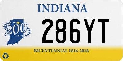 IN license plate 286YT