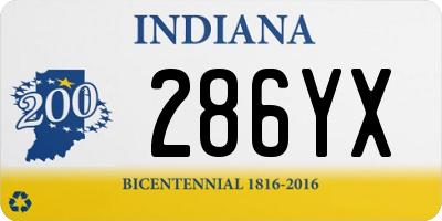 IN license plate 286YX