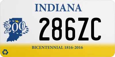 IN license plate 286ZC