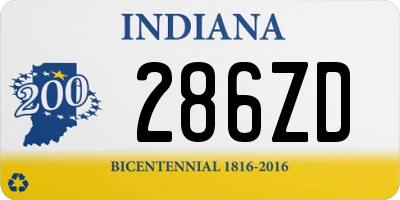 IN license plate 286ZD