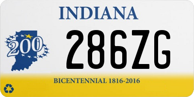 IN license plate 286ZG