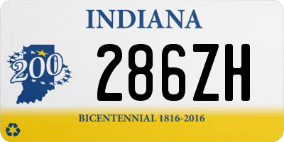 IN license plate 286ZH