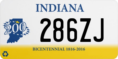 IN license plate 286ZJ