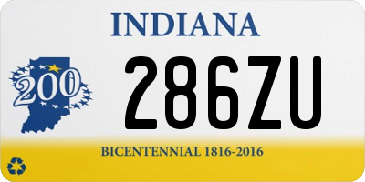 IN license plate 286ZU