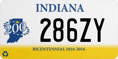 IN license plate 286ZY