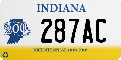 IN license plate 287AC