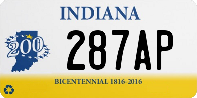 IN license plate 287AP