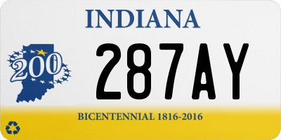 IN license plate 287AY