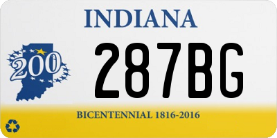 IN license plate 287BG