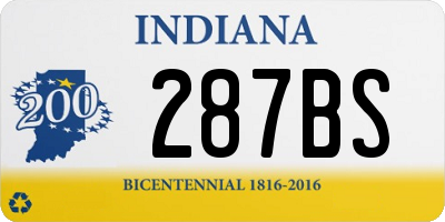 IN license plate 287BS