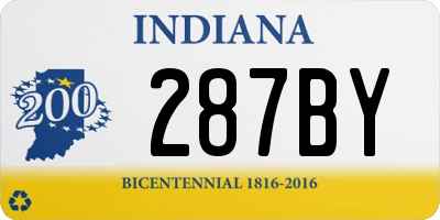 IN license plate 287BY