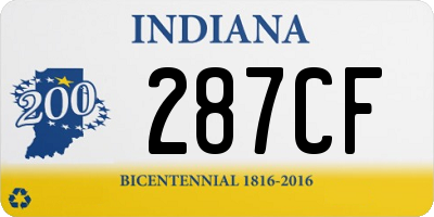 IN license plate 287CF