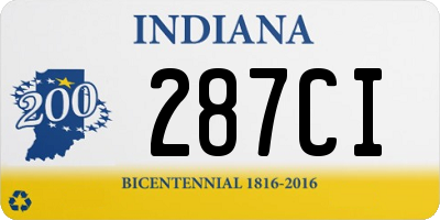 IN license plate 287CI