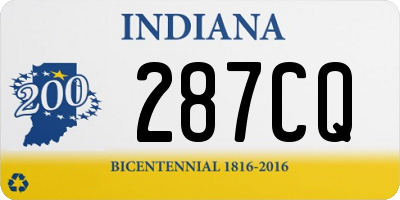 IN license plate 287CQ