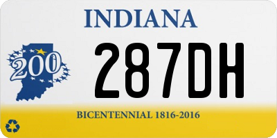 IN license plate 287DH